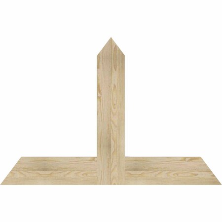 Ekena Millwork Portland Rough Sawn Timber Gable Bracket, Douglas Fir, 48"W x 32"H x 2"D x 6"F, 16/12 Pitch GBW048X32X0206POR00RDF